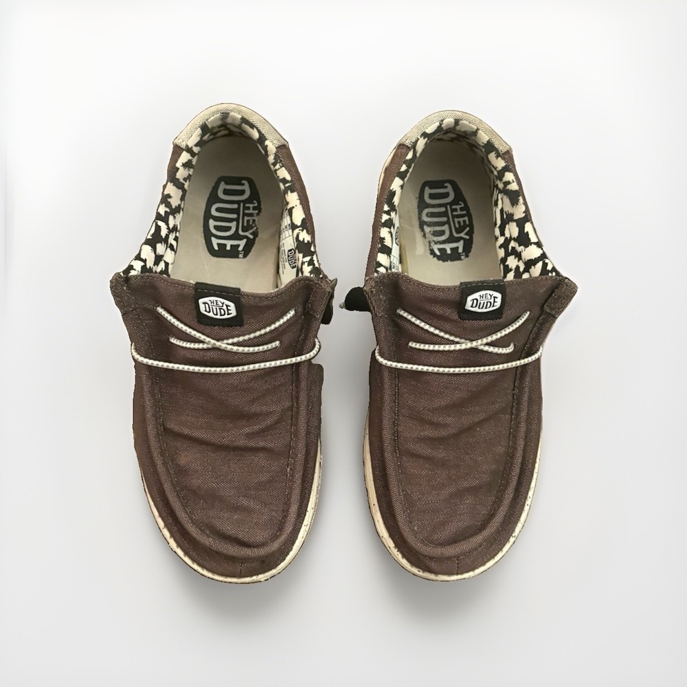 Hey Dude Men's Brown Wally Casual Slip-On Loafers Size 8